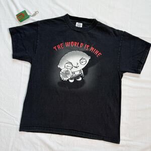 Vtg Y2K Family Guy Stewie Griffin Faded T-Shirt - M